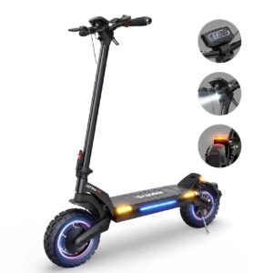 ISCOOTER iX7 Pro - Trottinette électrique - Moteur 2000W - Autonomie 80 km - Vitesse max 60 km/h - Design pliable - Noir