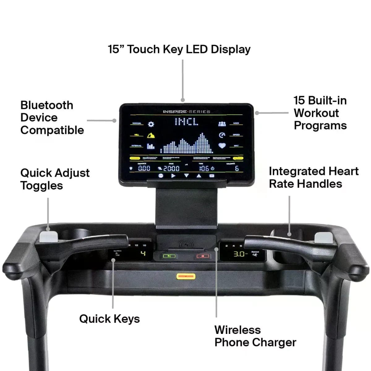 Inspire TM7.1S - Tapis de course series t7s - écran tactile 15,6", deck amortissant dual absorption et moteur 5,0 hp – Image 3