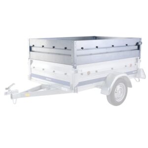 Jeu de 4 Ridelles en Acier Galvanisé pour Remorque NORAUTO Regular 200 – Doublez Votre Volume de Chargement