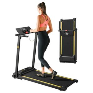 Mini tapis roulant pliable Urevo URTM006 - Vitesse 1 à 10 km/h - 12 programmes HIIT - Écran LCD