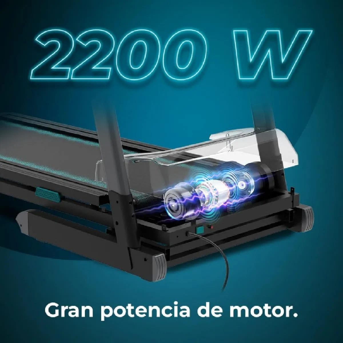 Tapis de course Cecotec DrumFit WayHome 1800 Runner Sprint - Pliable - 2200 W - 1-18 km/h - 12 programmes – Image 3