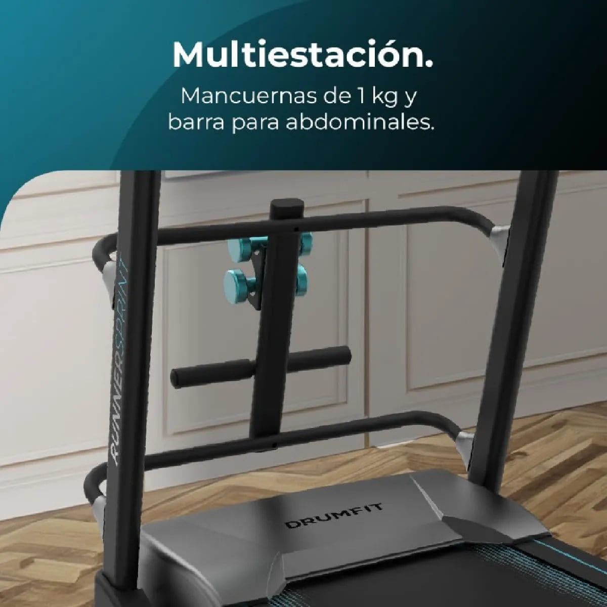 Tapis de course Cecotec DrumFit WayHome 1800 Runner Sprint - Pliable - 2200 W - 1-18 km/h - 12 programmes – Image 5