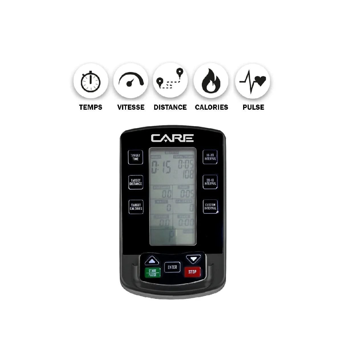 Tapis de course professionnel - Care Curve-runner- Surface 160x44cm - 135 kg - 7 fonctions - Console intégrée – Image 5