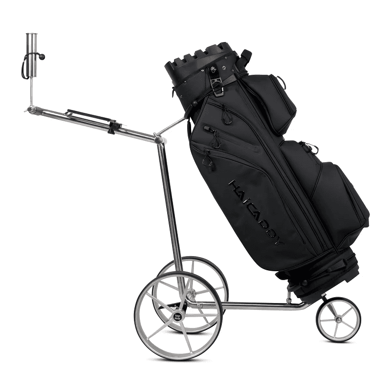 Tour Made Haicaddy® HC3X Chariot de golf en acier inoxydable Push – Image 4