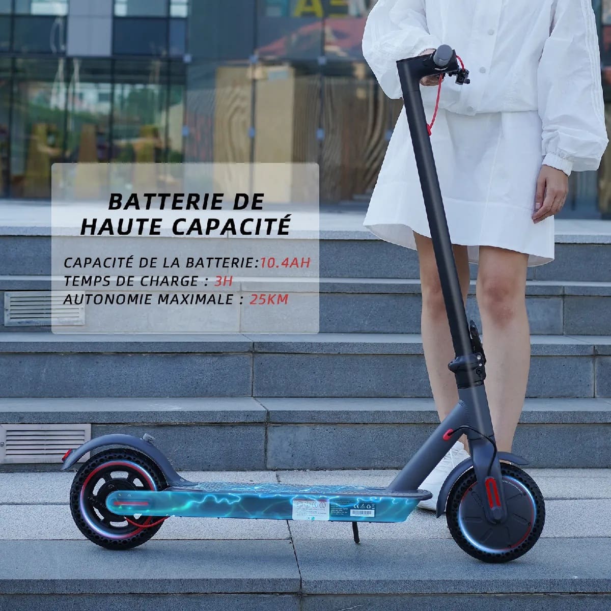 Trottinette Électrique Y-RAIN – Pliable, 25 km/h, Autonomie 30 km | Moteur 350W – Image 3