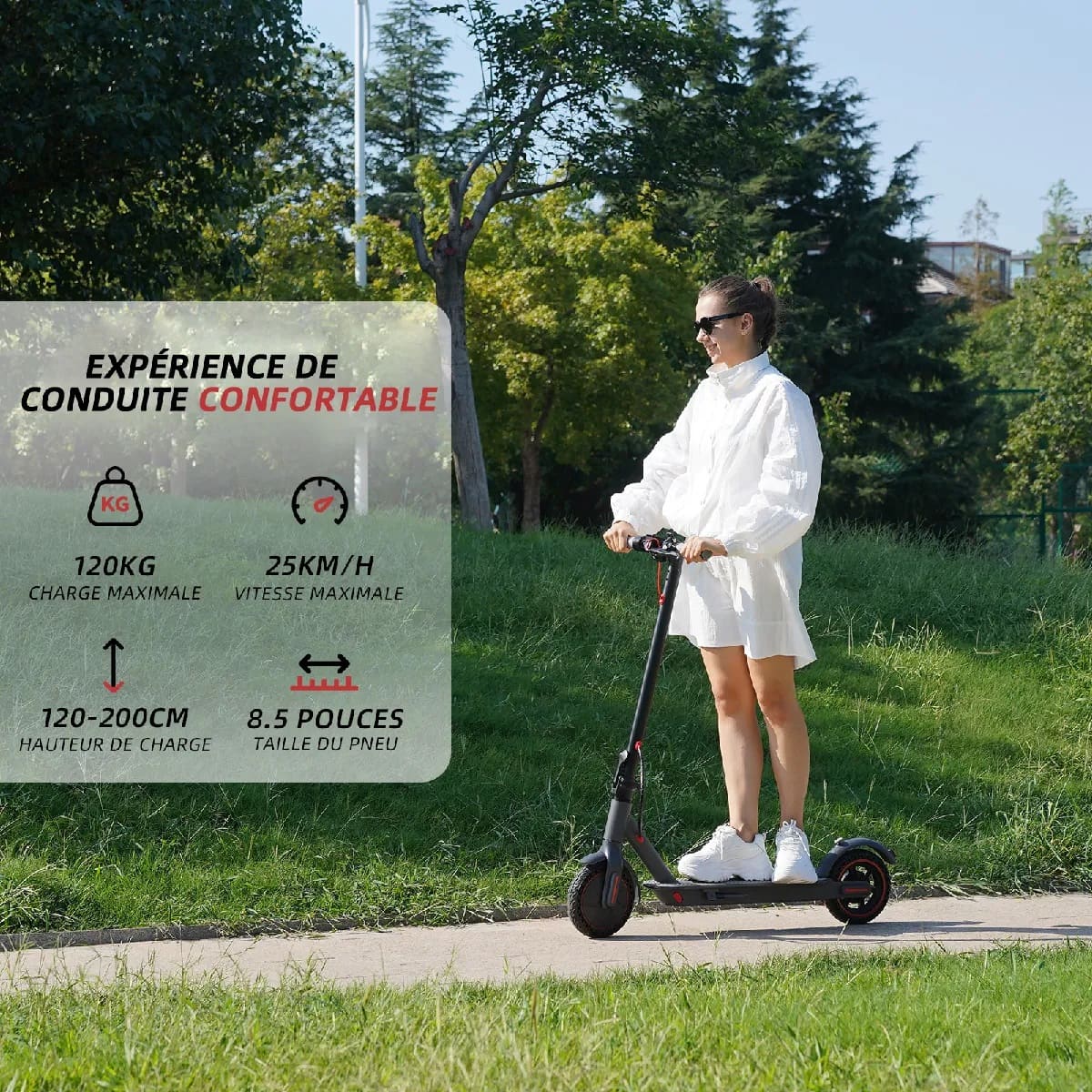 Trottinette Électrique Y-RAIN – Pliable, 25 km/h, Autonomie 30 km | Moteur 350W – Image 4