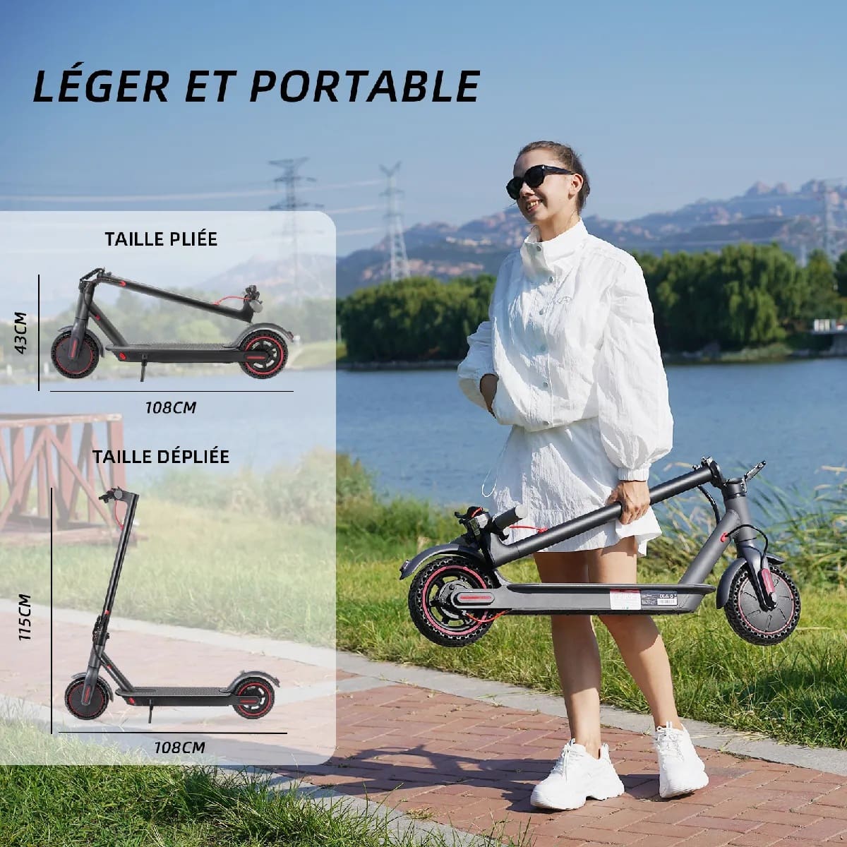 Trottinette Électrique Y-RAIN – Pliable, 25 km/h, Autonomie 30 km | Moteur 350W – Image 6