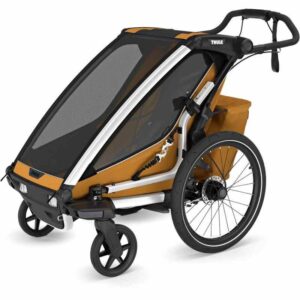 Thule Remorque Vélo pour 1 Enfants – Chariot Sport 2 Single – natural gold
