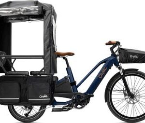 Vélo Cargo Longtail Électrique O2 Feel Equo 3.1 Mid Shimano Altus 9V 720 Wh 20/26'' Bleu Pack Family Extra