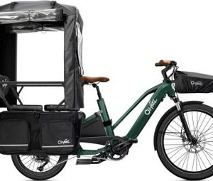Vélo Cargo Longtail Électrique O2 Feel Equo 4.2 Mid Shimano Deore 10V 835 Wh 20/26'' Vert Pack Family Extra