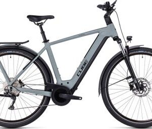 Vélo de Ville Électrique Cube Kathmandu Hybrid One 750 Shimano Deore 10V 750 Wh 700 mm Gris Vert Swamp 2023