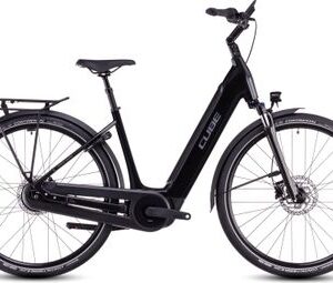 Vélo de Ville Électrique Cube Supreme Hybrid Comfort Pro 625 Easy Entry Enviolo City 625 Wh 700 mm Noir Gris Lunar 2025