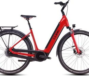 Vélo de Ville Électrique Cube Supreme Hybrid Comfort Pro 625 Easy Entry Enviolo City 625 Wh 700 mm Rouge Fire 2025