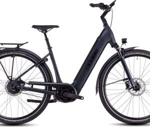 Vélo de Ville Électrique Cube Supreme Hybrid Deluxe Pro 625 Easy Entry Enviolo City Courroie 625 Wh 700 mm Noir Night 2025