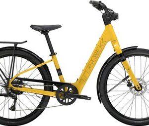 Vélo de Ville Électrique Trek Verve+ 1 Lowstep LT Shimano Acera 8V 27,5'' 250Wh Jaune 2025