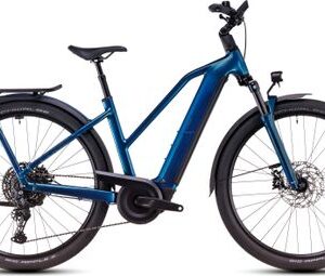 VTC Électrique Cube Kathmandu Hybrid EX 800 Trapeze Shimano Cues 11V 800 Wh 700 mm Bleu Electric 2025