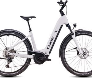 VTC Électrique Cube Nuride Hybrid EXC 800 Allroad Easy Entry Shimano Deore/Deore XT 12V 800 Wh 29'' Blanc Cotton Gris 2025