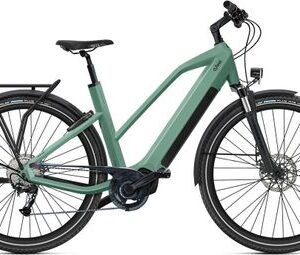 VTC Électrique O2 Feel iSwan Explorer Boost Mid 6.1 Shimano Alivio 9V 540 Wh 27.5'' Vert Canopée