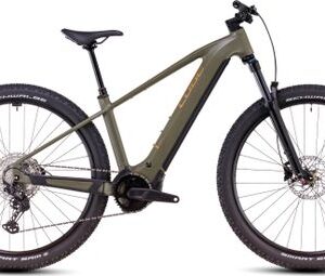 VTT Électrique Semi-Rigide Cube Reaction Hybrid Pro 600 Shimano Deore/Deore XT 12V 600 Wh 29'' Vert Dusty Olive 2025