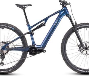 VTT Électrique Tout-Suspendu Cube AMS Hybrid One44 C:68X SLX 400X Shimano XT 12V 400 Wh 29'' Bleu Deepcobalt Violet 2025
