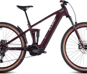 VTT Électrique Tout-Suspendu Cube Stereo Hybrid One22 Pro 600 Shimano Cues 10V 600 Wh 27.5'' Rouge Amarone 2025