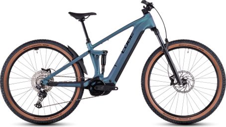 VTT Électrique Tout-Suspendu Cube Stereo Hybrid One22 Race 800 Shimano Deore 12V 800 Wh 29'' Bleu Vert Smaragd 2025