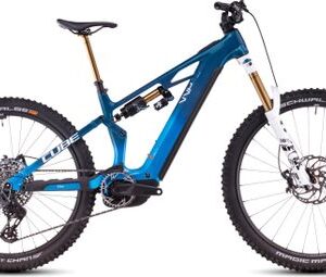 VTT Électrique Tout-Suspendu Cube Stereo Hybrid One77 HPC AT 800 Sram X0 Eagle AXS 12V 800 Wh 29''/27.5'' Bleu Actionteam 2025