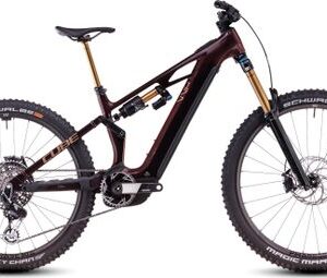 VTT Électrique Tout-Suspendu Cube Stereo Hybrid One77 HPC SLT 800 Sram XX Eagle AXS 12V 800 Wh 29''/27.5'' Orange Violet Solareclipse 2025